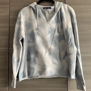 Ocean Drive, Blue Tie Dye, Cropped Sweatshirt, Size M